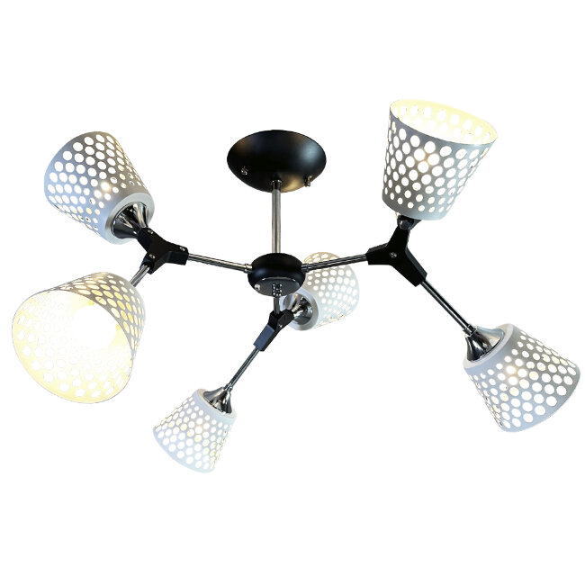 Люстра на штанге Wedo Light Deyzi WD3565/6C-BK-CR-WT