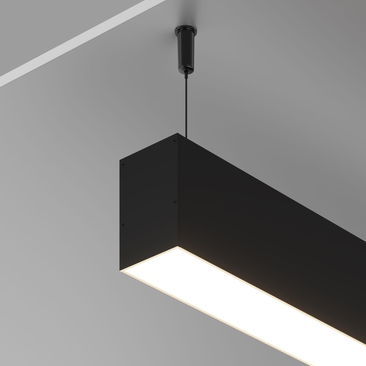 Профиль накладной-подвесной 50х70 (Черный, 2 м) Maytoni ALM-5070-B-2M