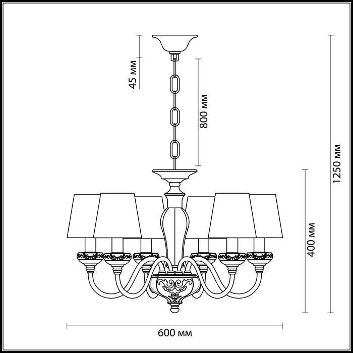 Подвесная люстра Odeon Light Marea 3948/6