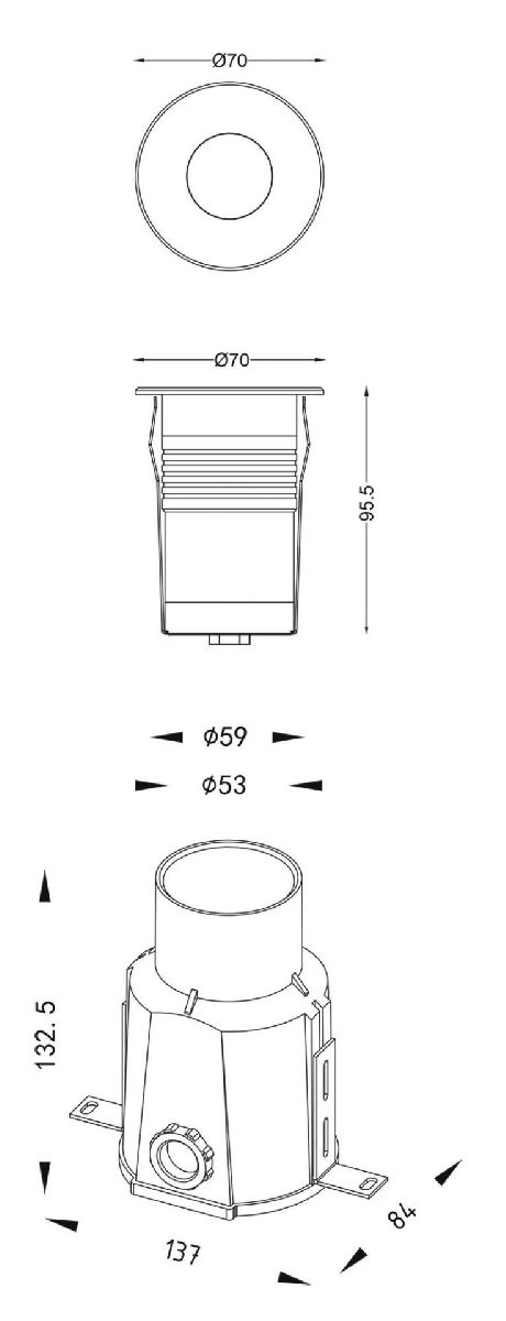Грунтовый светильник Deko-Light Square COB 730469