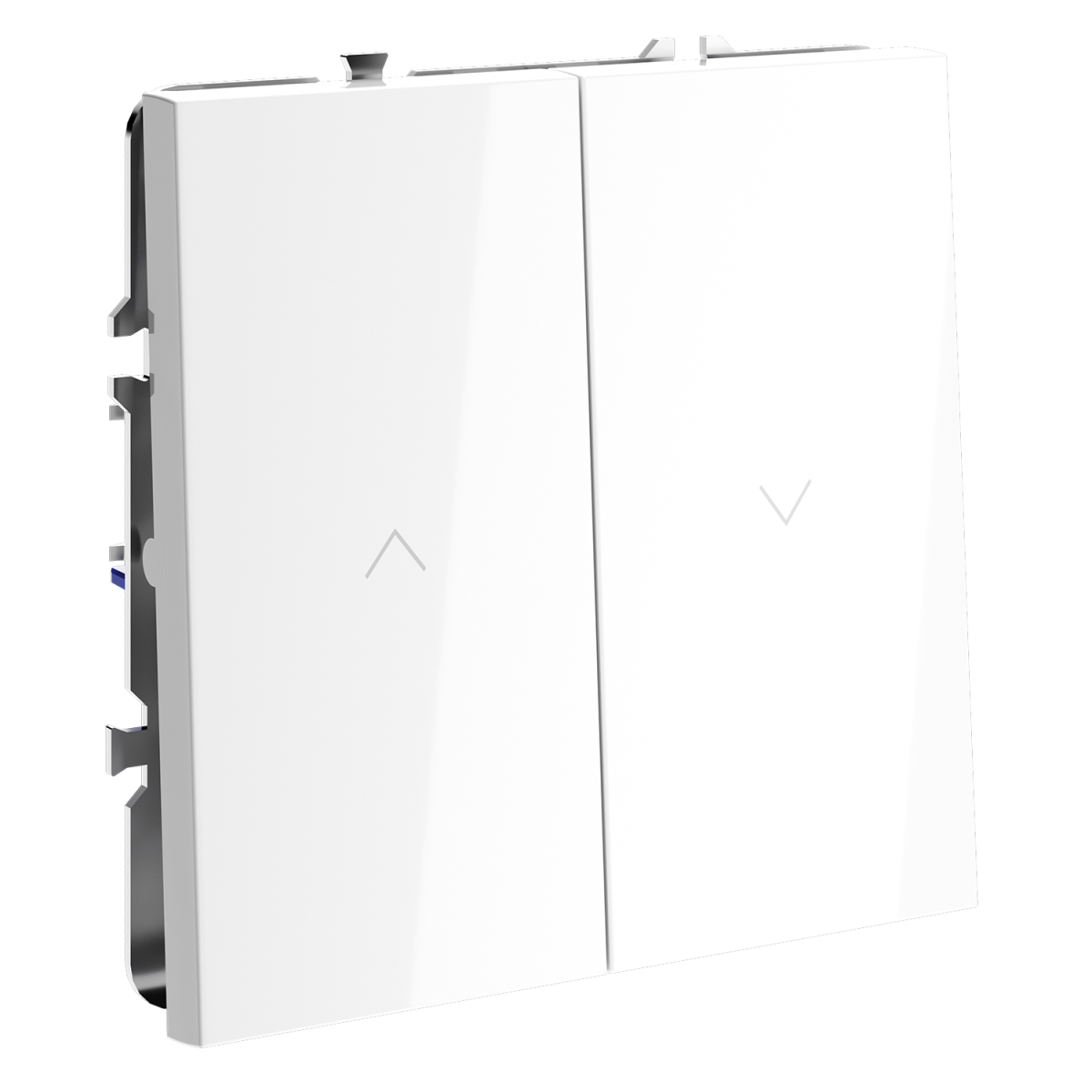 Выключатель встраиваемый Voltum S70 для жалюзи 10А, (белый глянцевый) VLS020701