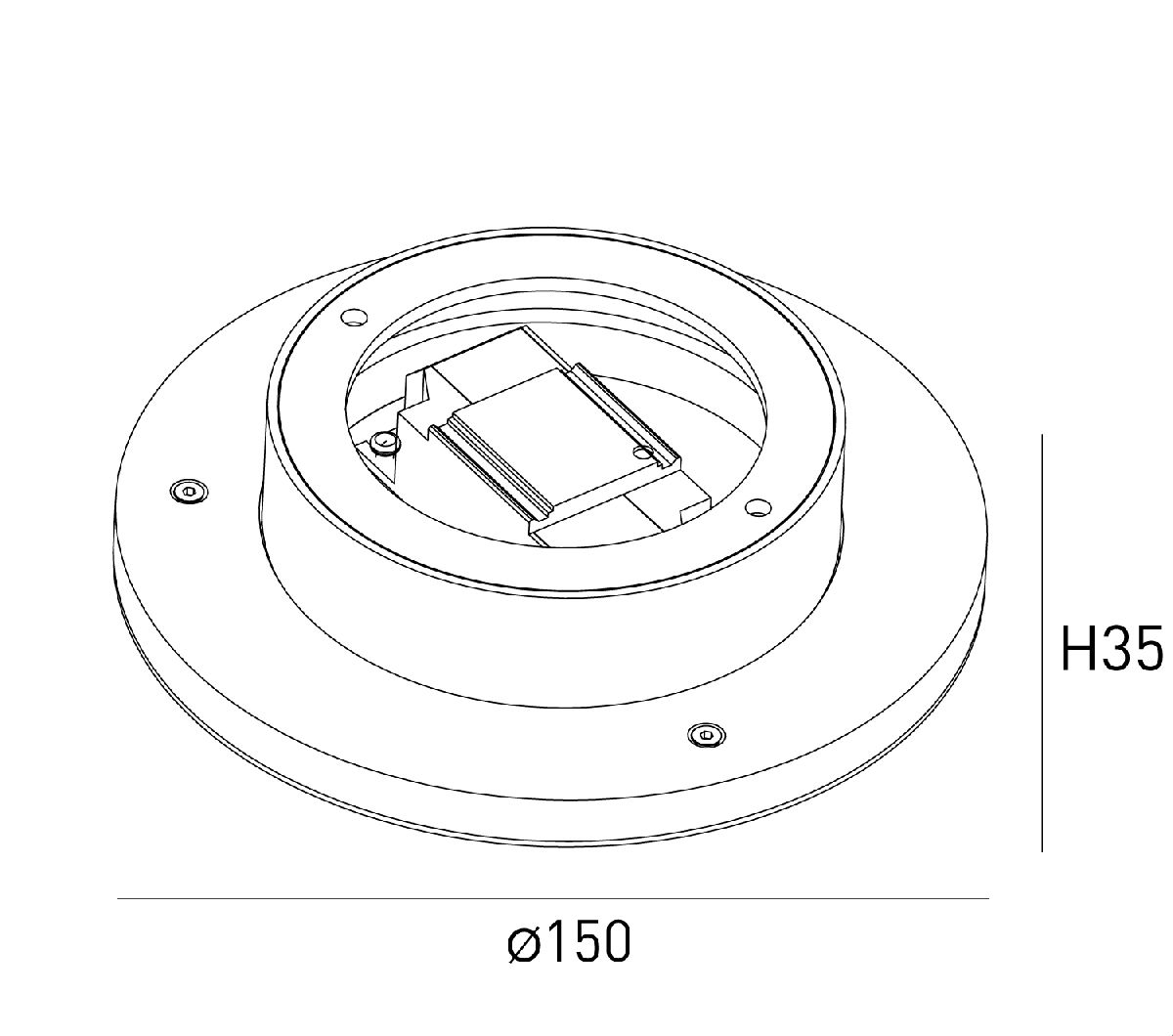 Настенный светильник Designled ML-R150-BL-WW 016548