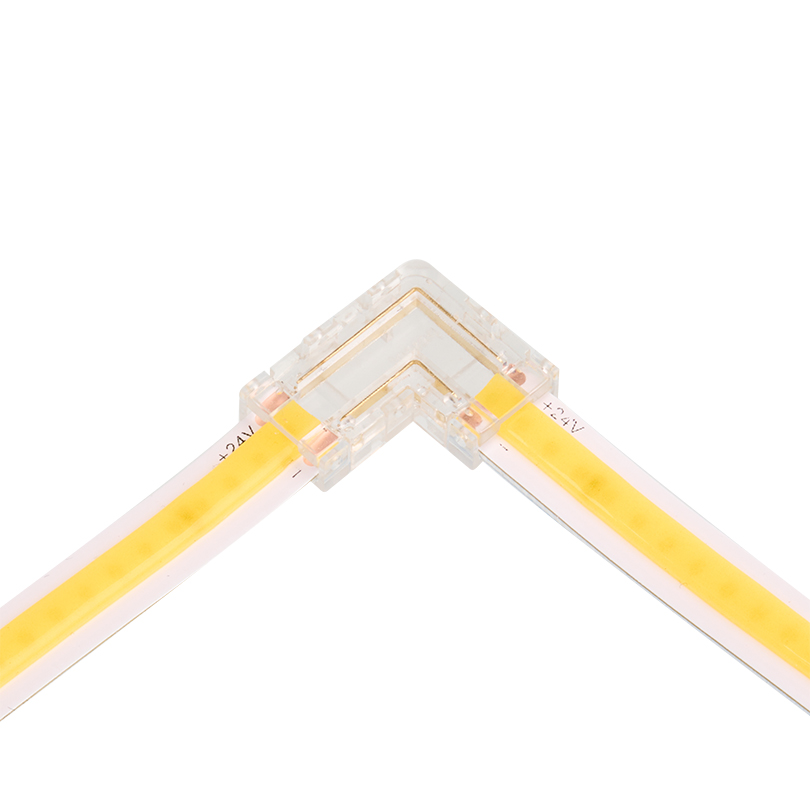 Коннектор угловой для ленты COB шириной 8мм, комплект 3шт WOLTA WLS-2PIN-COB-8MM-L