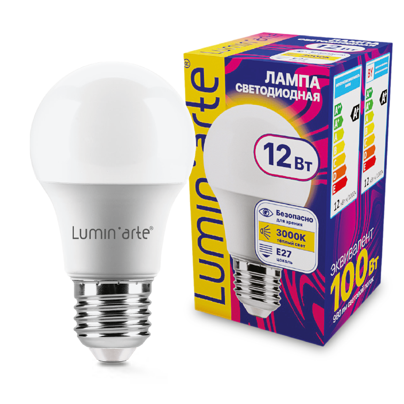 Светодиодная лампа Lumin'arte LSTD-A60-12W3KE27