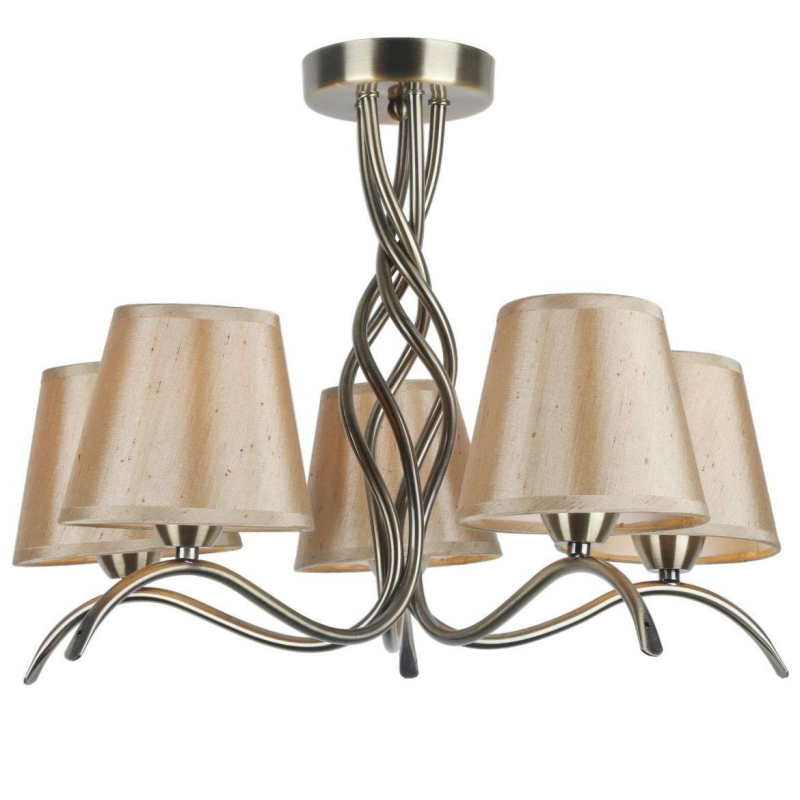 Потолочная люстра с тканевым абажуром Arte Lamp 60 A6569PL-5AB