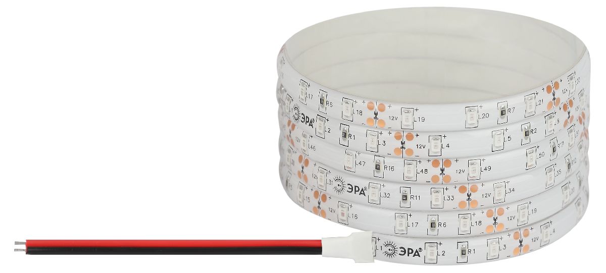 Светодиодная лента Эра 12В 2835 4,8Вт/м синий 5м IP65 LS2835-4,8-60-12-B-IP65-1 year-5m Б0059900