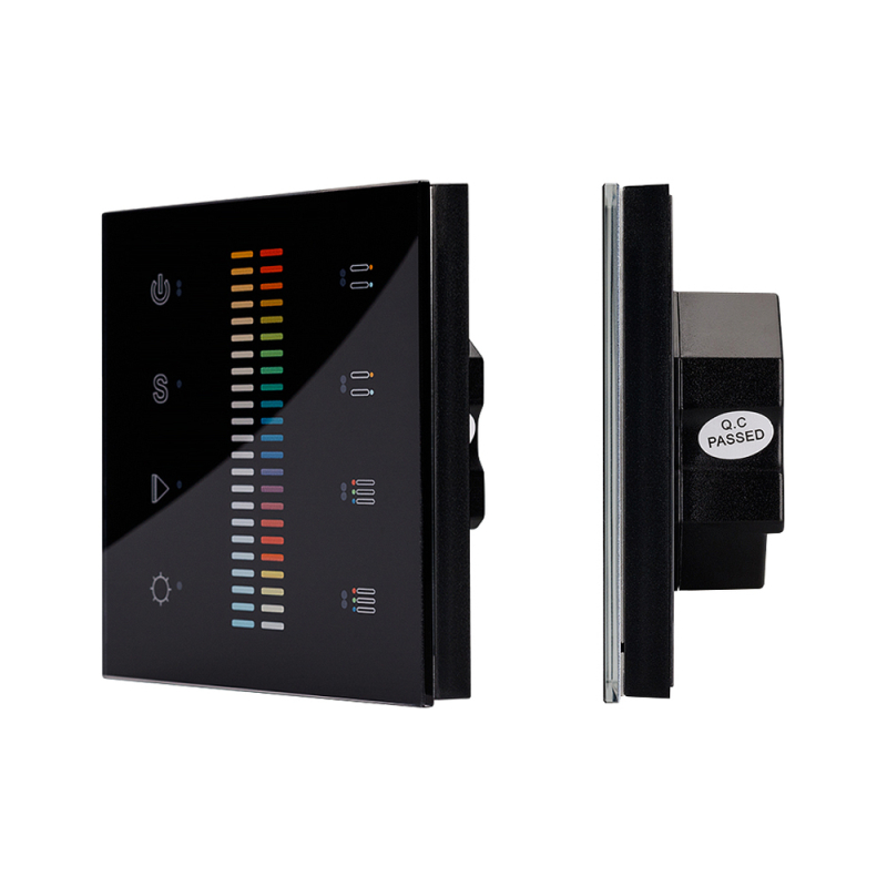Панель Arlight Sens SR-2830C-AC-RF-IN Black (220V,RGB+CCT,4зоны) 019062