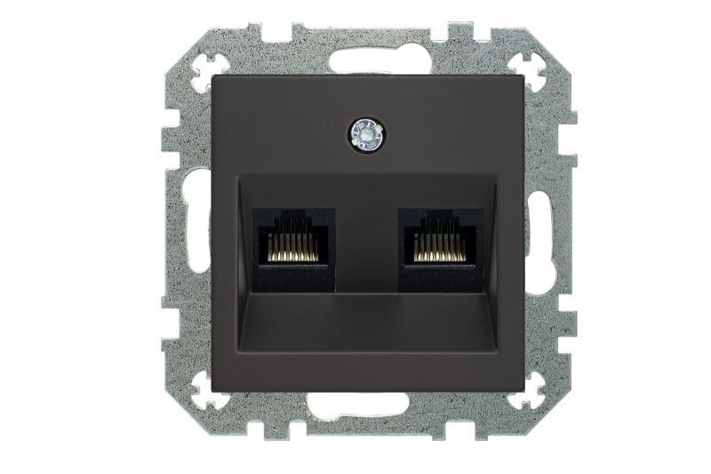 Розетка компьютерная (2хRJ45) Liregus Retro 29-236
