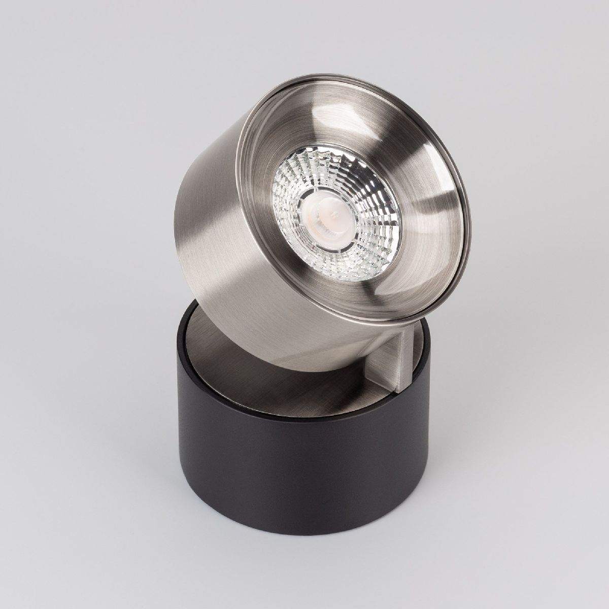Накладной спот Arlight SP-PLURIO-SURFACE-R77-9W Warm3000 (BK-NI, 36 deg, 230V) 040423