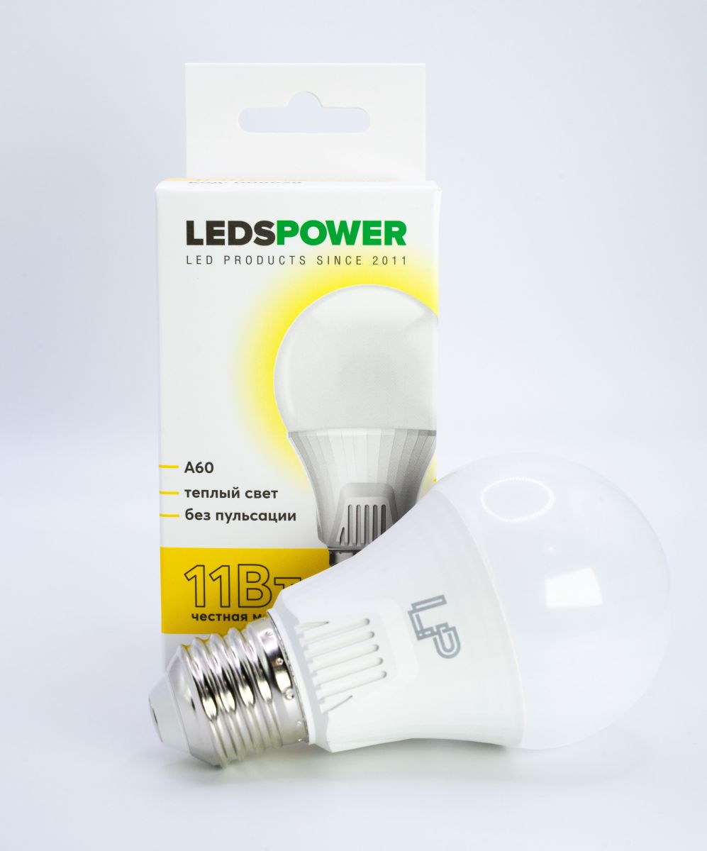 Светодиодная лампа LEDS POWER A60 E27 11Вт 3000К 006628