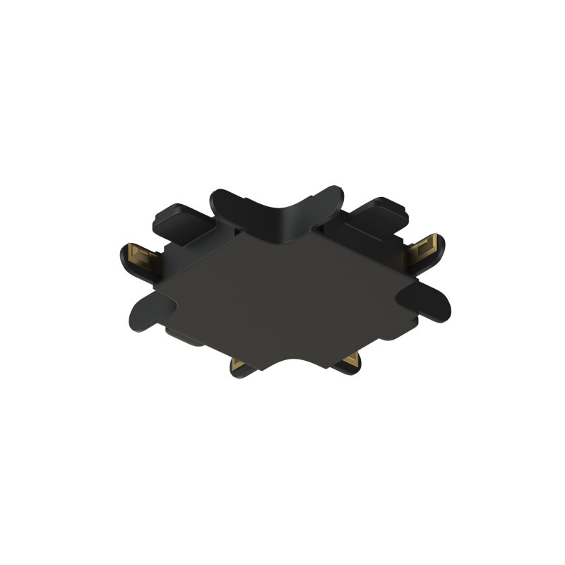 Х-коннектор для шинопровода Denkirs Air Base TR5234-BK