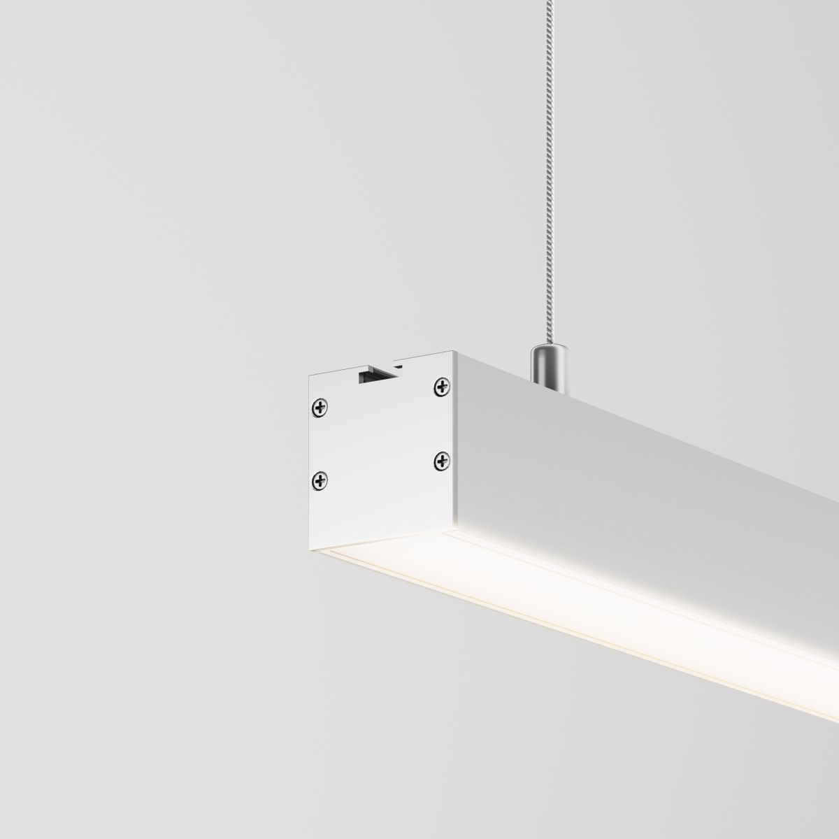 Линейный подвесной светильник Maytoni Technical 3000K 35x35 (Серебро, 2 м) LL312007