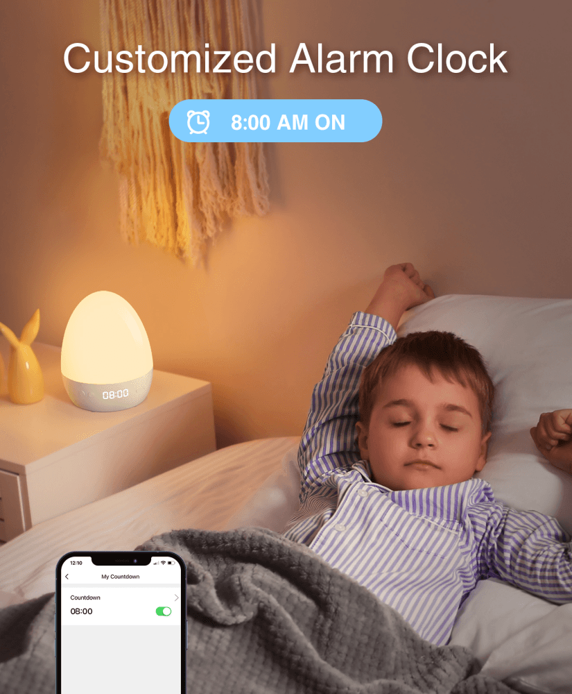 Часы-ночник с будильником Nitebird Baby Night Light LB2