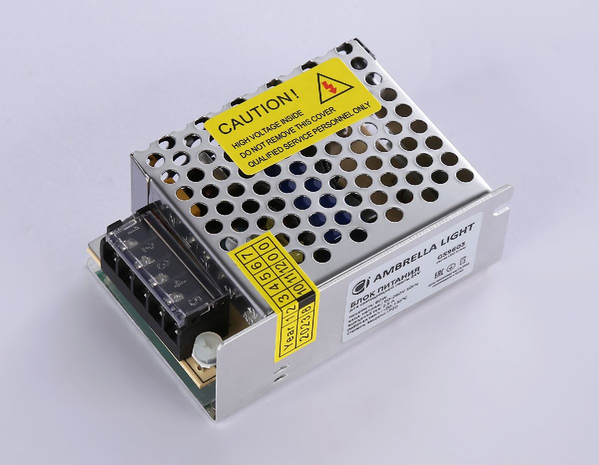 Блок питания Ambrella Light LED Driver 24V 60Вт AC90-260 2.5A IP20 GS9603