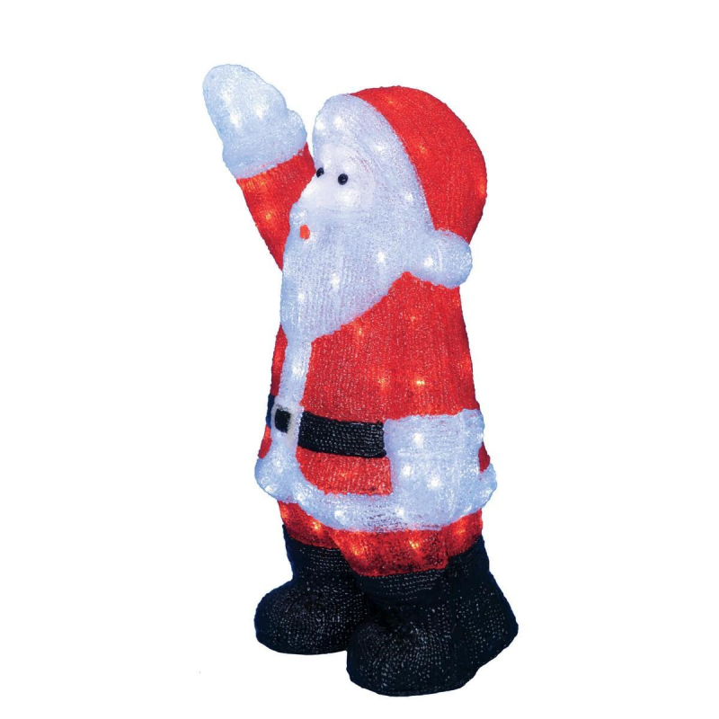 Фигурка светодиодная «Дед Мороз» 38х24x60см (UL-00002332) Uniel ULD-M3860-120/STA White IP20 Xmasman