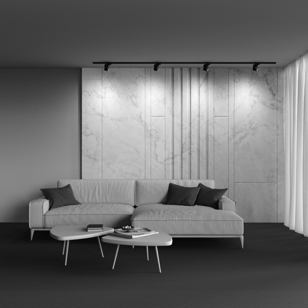 Трековый однофазный светильник Maytoni Onda TR007-1-12W3K-B-1