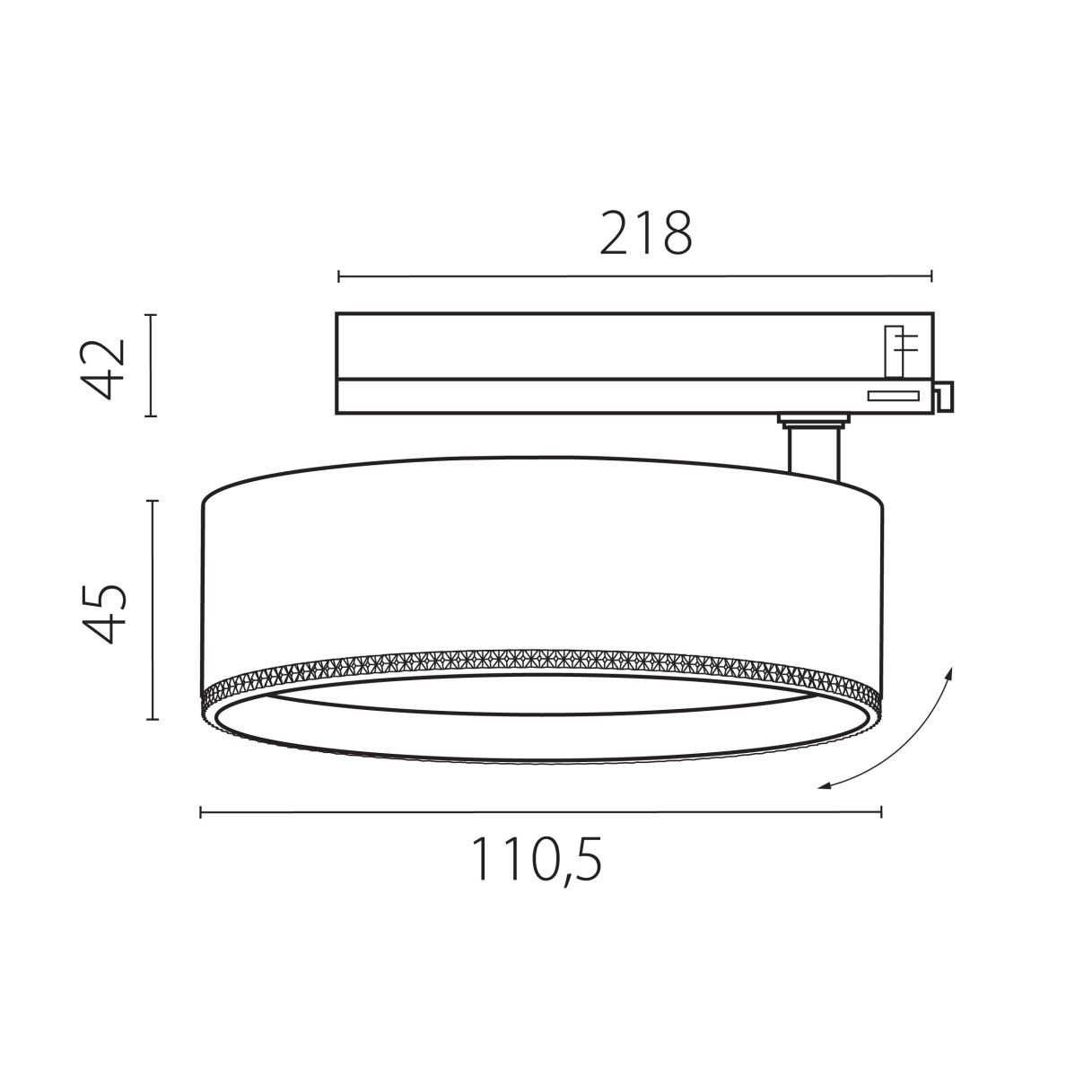 Трековый трехфазный светильник Quattro LED с управлением TRIAC Lightstar Alta Pro A5637TRIAC