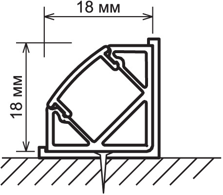 Профиль угловой алюминиевый Elektrostandard LL-2-ALP004 4690389104206