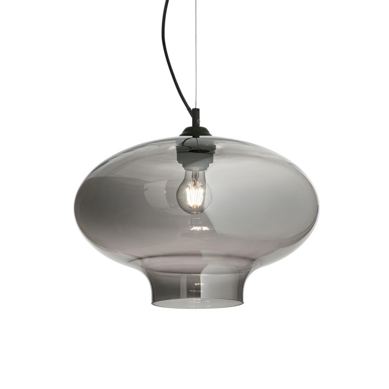 Подвесной светильник лофт Ideal Lux Bistro SP1 Round Fume 120904