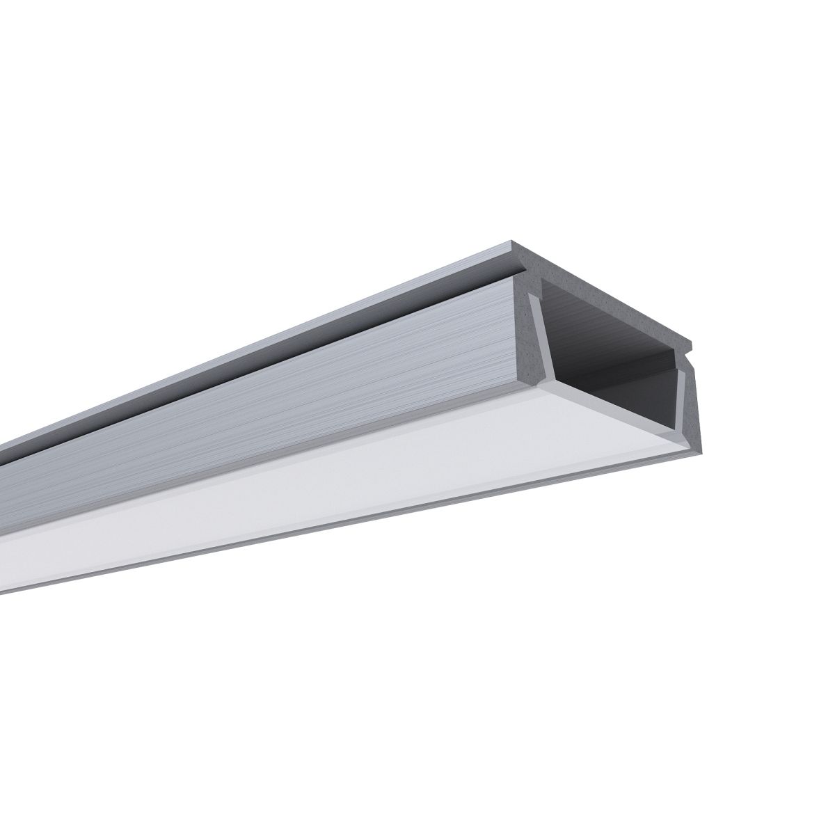 Профиль П-образный накладной шир. ленты до 12мм (рассеиватель белый матовый, заглушки - 2шт, крепеж - 2шт, саморезы - 2шт) OGM GM-08-05