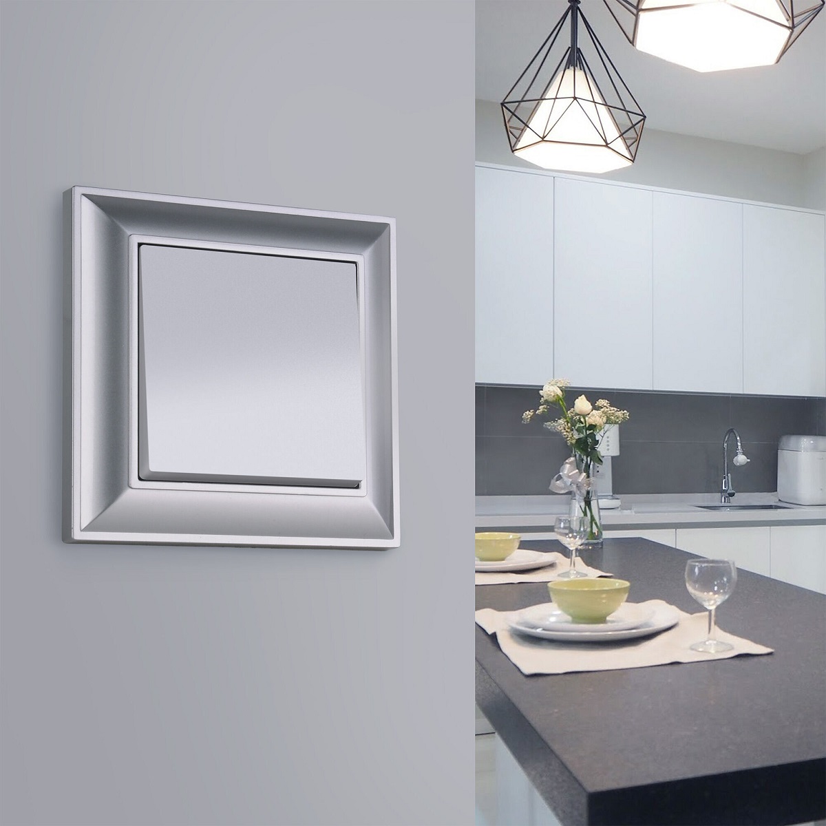 Выключатель одноклавишный Werkel серебряный W1110006 4690389164781 a050892