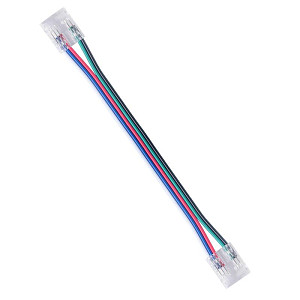 Коннектор прокалывающий 4 pin для гибкого соединения RGB LED ленты 10мм, тип COB длина провода 150мм Apeyron 09-164