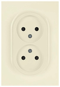 Розетка Эра Arktik 16-2107-02 без заземления двойная 2X2P 16А-250В слоновая кость Б0071682